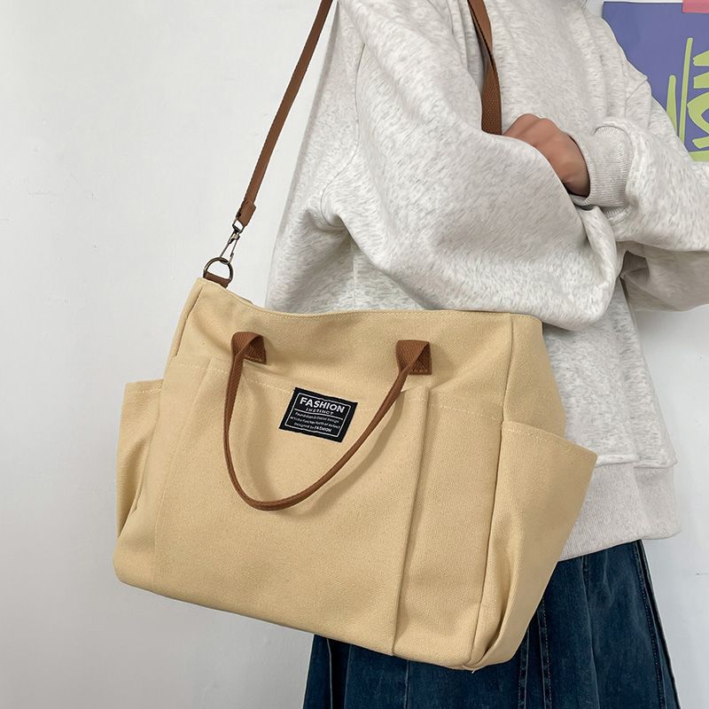 Shopper Tote Canvas - Borsa tote grande in tela da