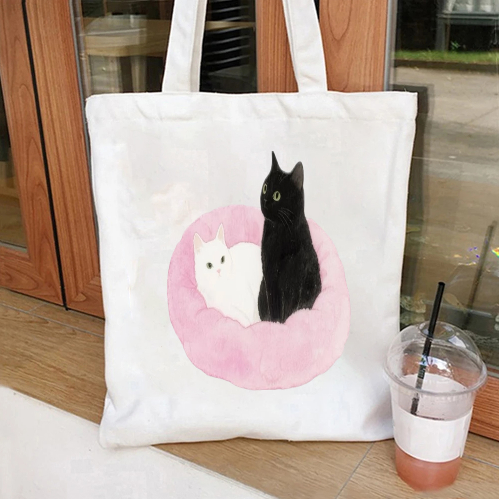 Shopper Tote Canvas - Borsa Tote in Tela con Stampa