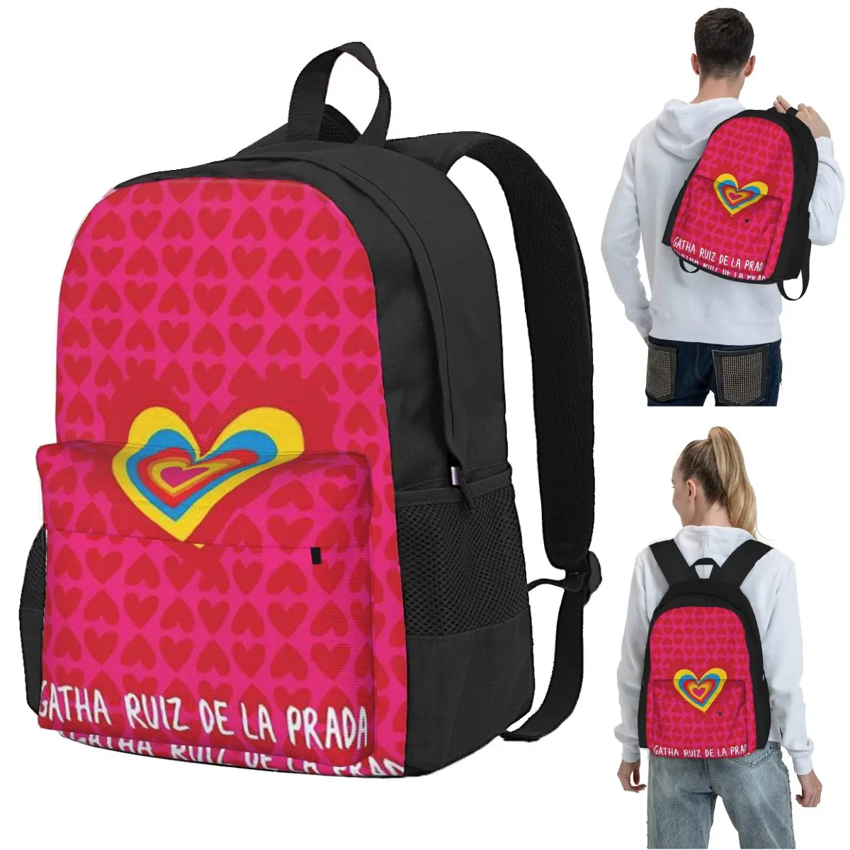 Women Bags Prada - Zaino con Motivo Agatha Ruiz-De La-Prada,