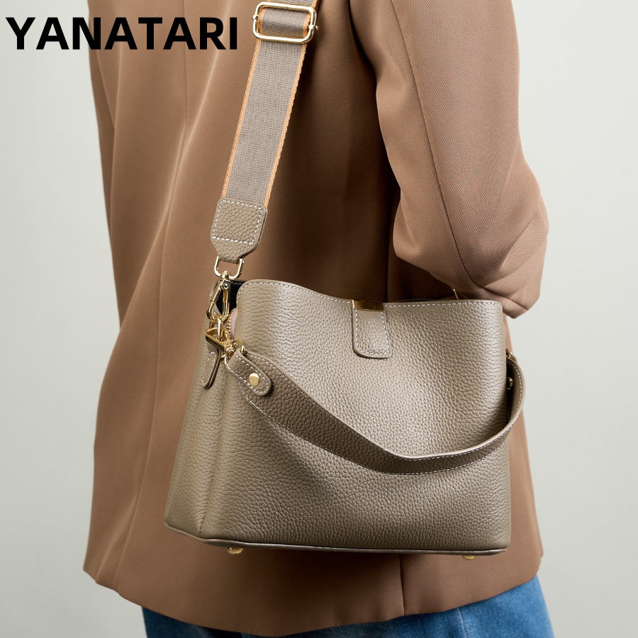 Women Bags Grey - YANATARI Borsa da Donna in Vera