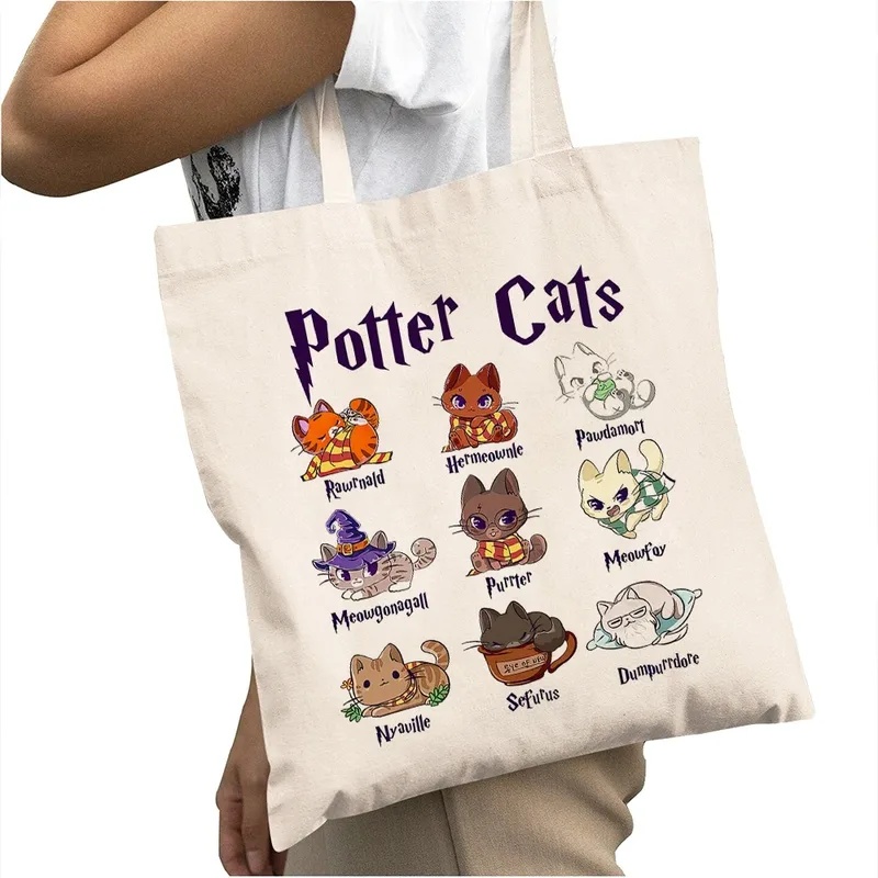 Shopper Tote Canvas - Borsa da Shopping Casual per Donne