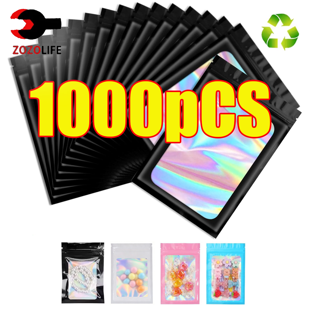 Women Bags Under 500 - 10-1000 Pezzi Sacchetti Olografici con Chiusura