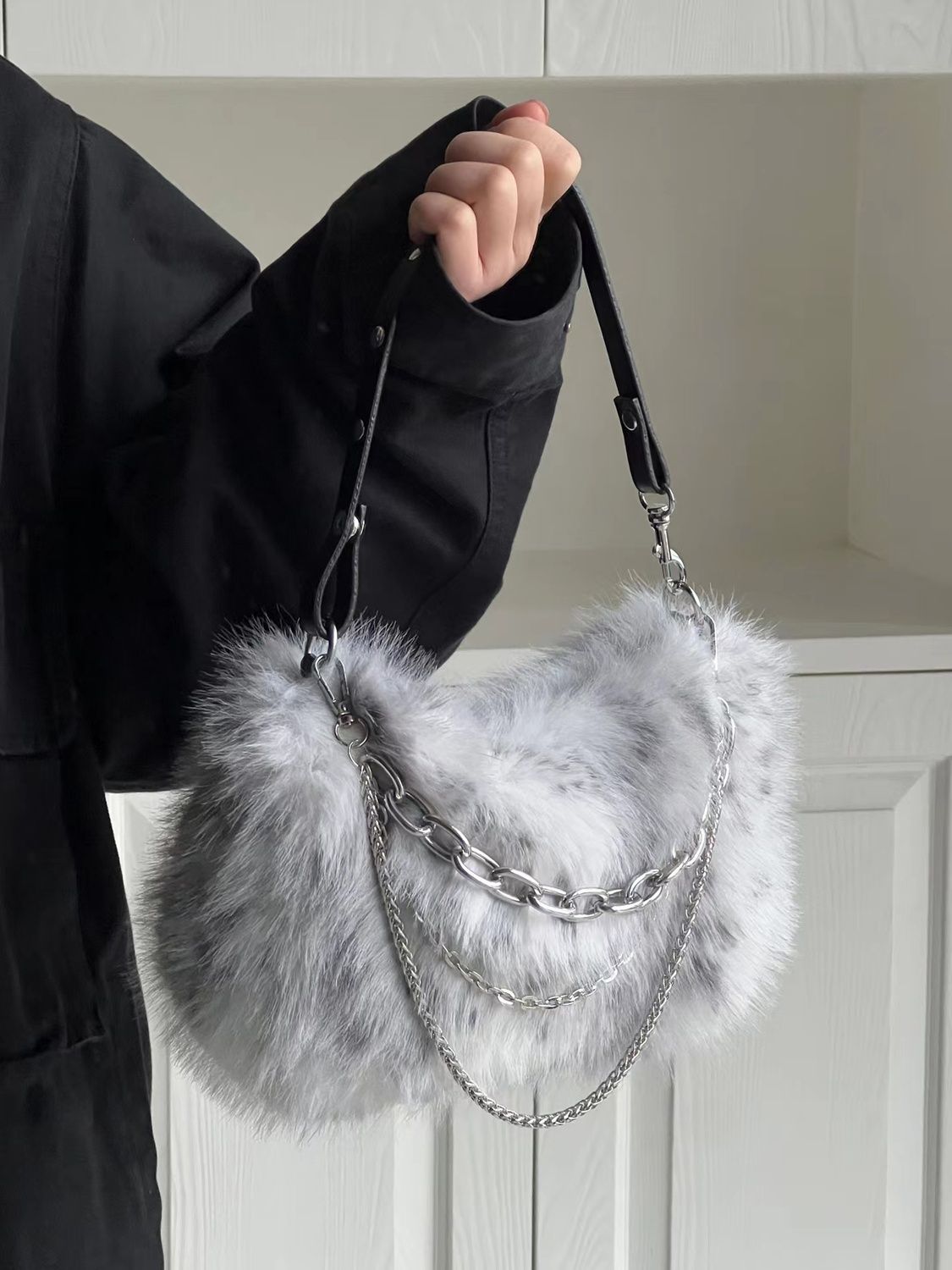 Women Bags Grey - JIAERDI Vintage Y2K borsa donna autunno