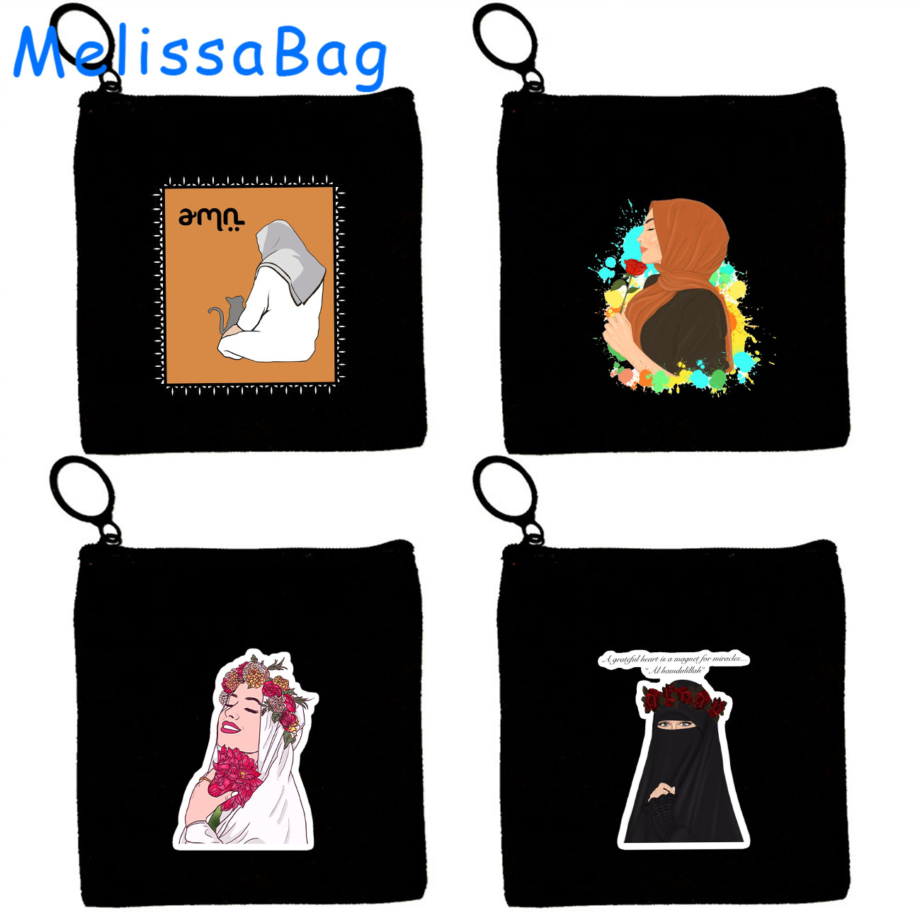 Women Bags Dubai - Borsa in tela con cerniera a