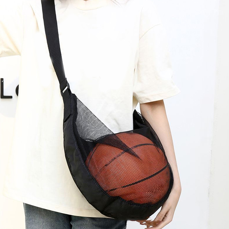 Mesh Net Bag - Borsa singola per palloni con cerniera,