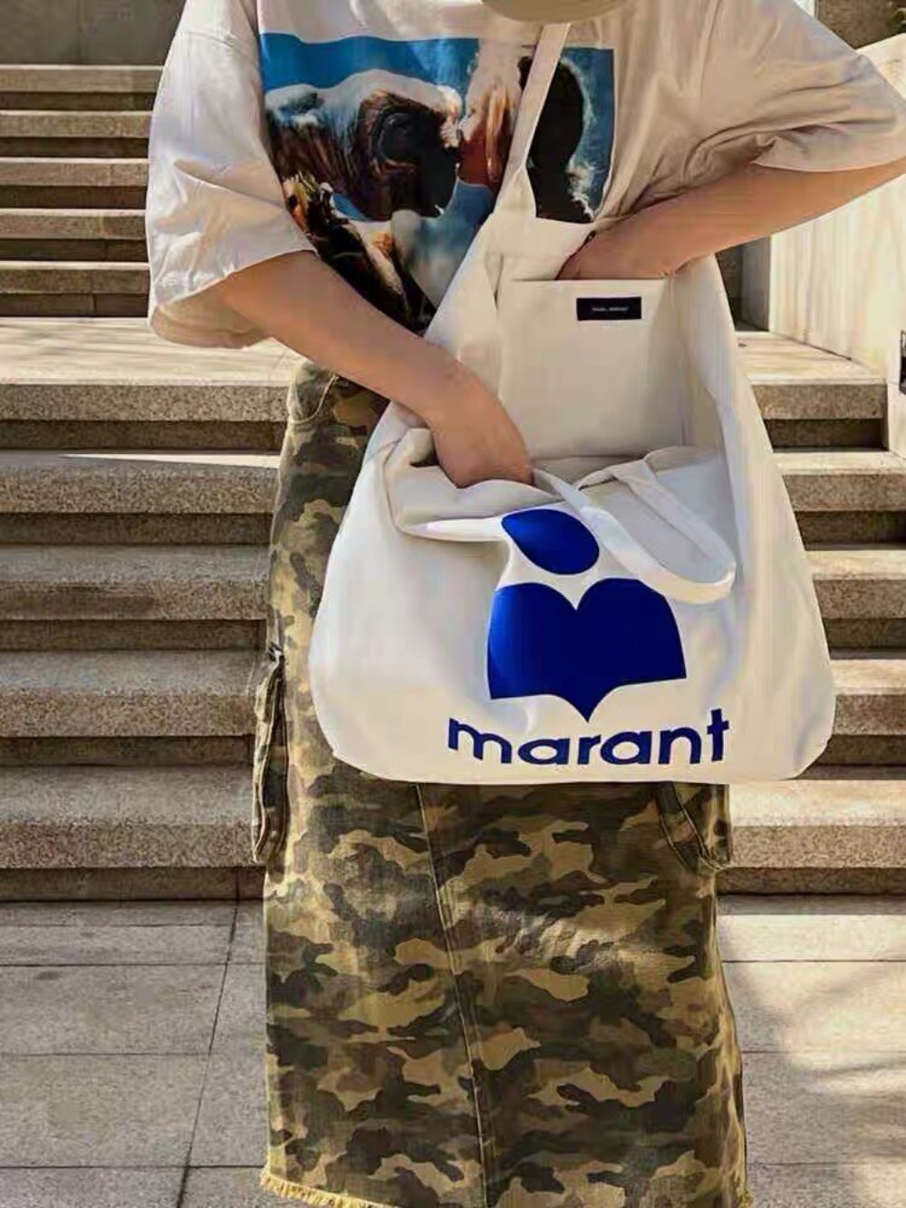 2026 Marant Nuova Borsa in Tel - Shopper Tote Canvas recensione e prezzo