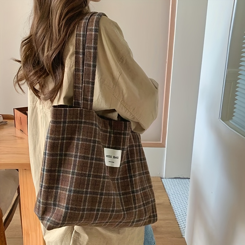 Borsa a Quadri per Autunno e I - Shopper Tote Canvas recensione e prezzo