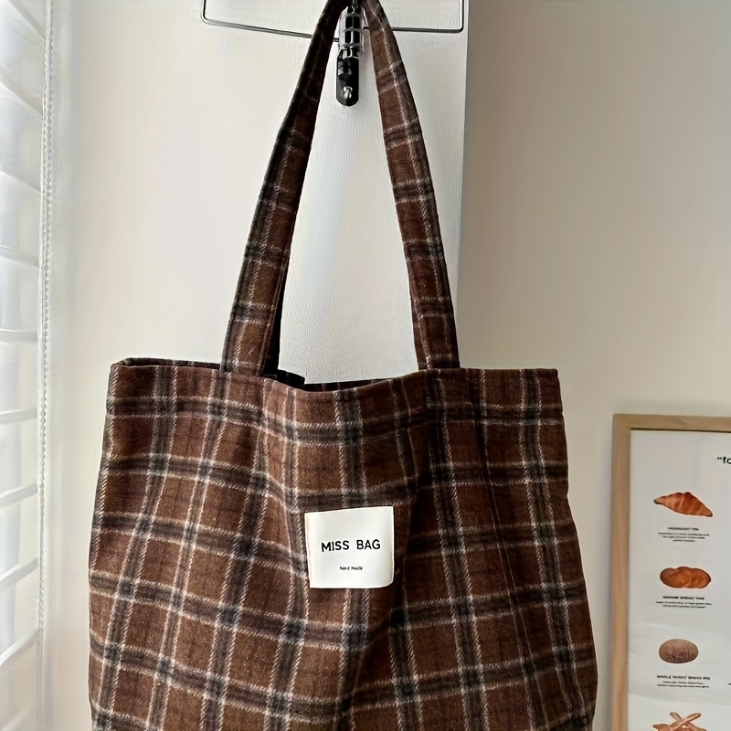 Borsa a Quadri per Autunno e I - Shopper Tote Canvas recensione e prezzo