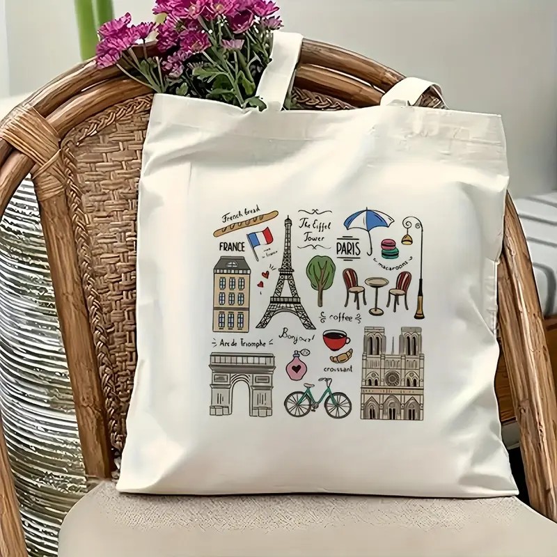 Borsa da Viaggio Paris per Don - Shopper Tote Canvas recensione e prezzo