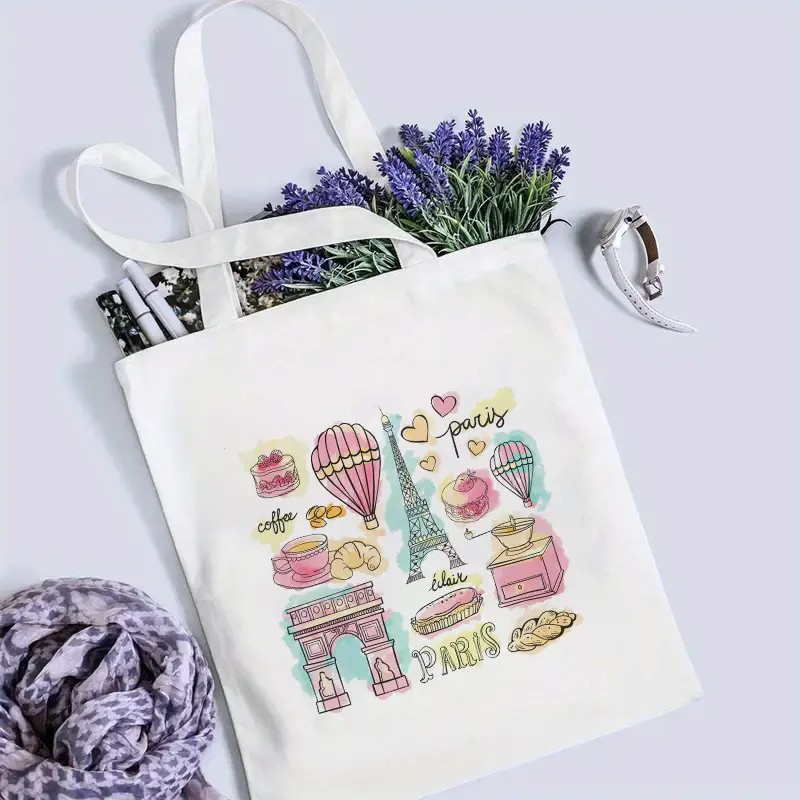 Borsa da Viaggio Paris per Don - Shopper Tote Canvas recensione e prezzo